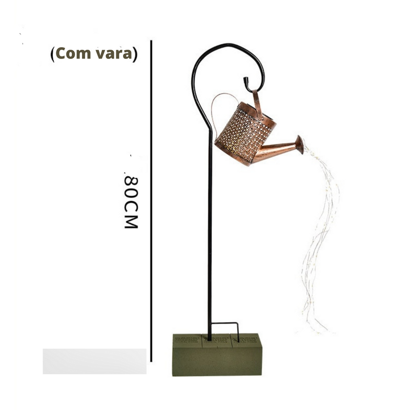 Luminária Solar Regador para jardim , vazadas com fios de fada Decoração Área Externa